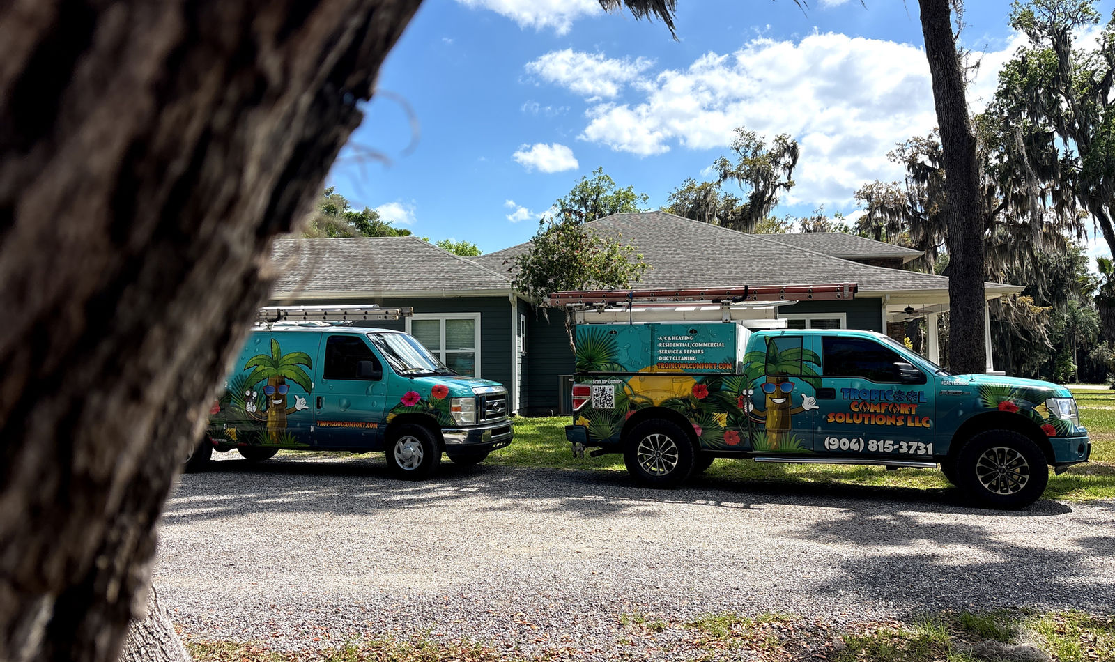 Tropicool service trucks photographed in St. Augustine
